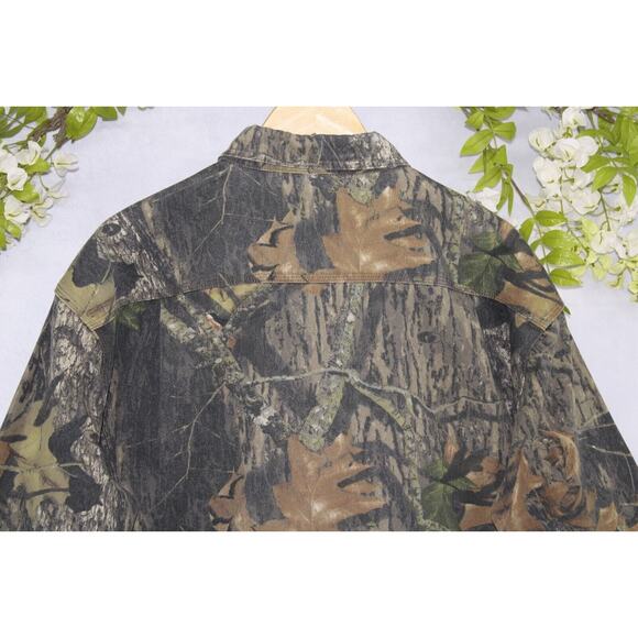 Mossy Oak Apparel Men XL Button Down Camouflage Hunting Camo Long Sleeve Shirt - Picture 4 of 7